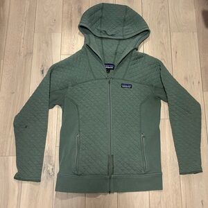 Patagonia Olive Quilted Hoodie